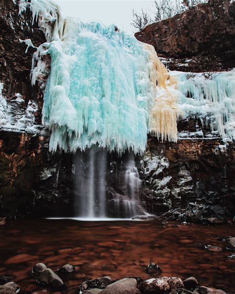 Partially Frozen Waterfall In Nova Scotia Canada Today Pics