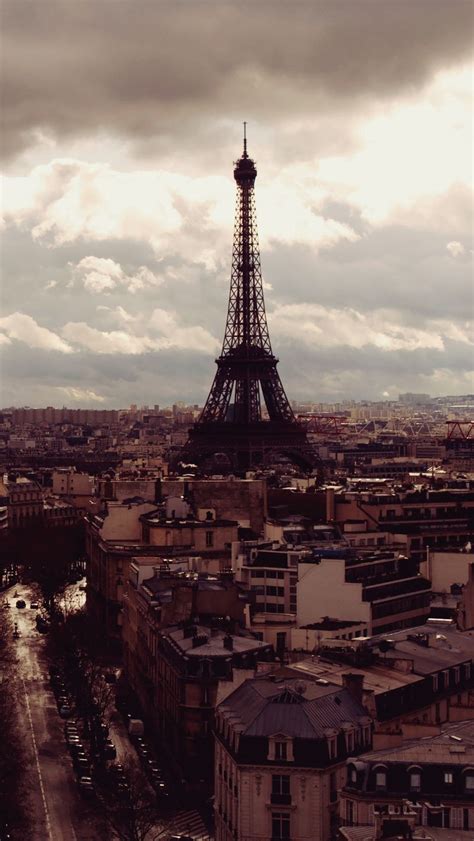 Download Wallpaper 800x1420 Paris Eiffel Tower Top View Iphone Se5s