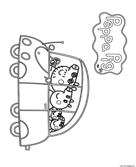 Printable peppa pig and friends. Driving Car Peppa Pig Coloring Pages Printable