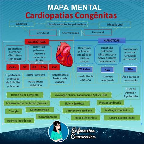 Mapa Mental De Cardiopatia Congênita Enfermagem