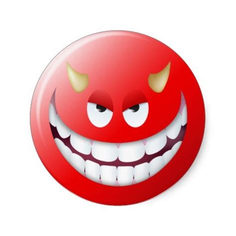 Devil Smiley Face 2 Classic Round Sticker Zazzle Free Image Download