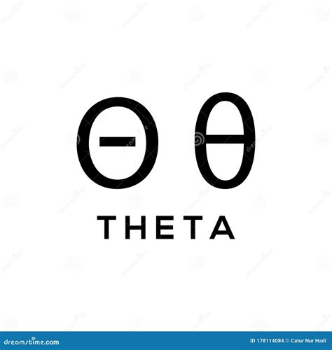 Theta Greek Alphabet Design Trendy Stock Vector Illustration Of Clean