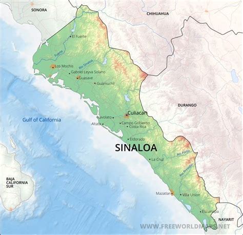 Arriba 100 Foto Mapa Del Estado De Sinaloa Con Nombres Cena Hermosa