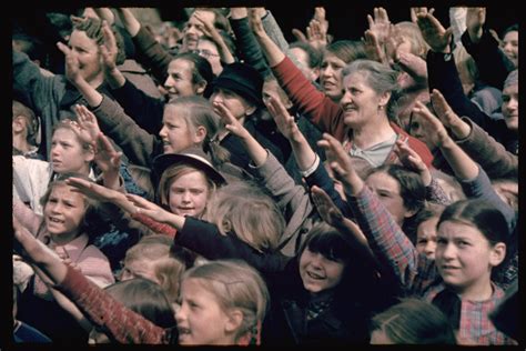 Adolf Hitler Among The Crowds Color Photos Of The Fuhrers Fans