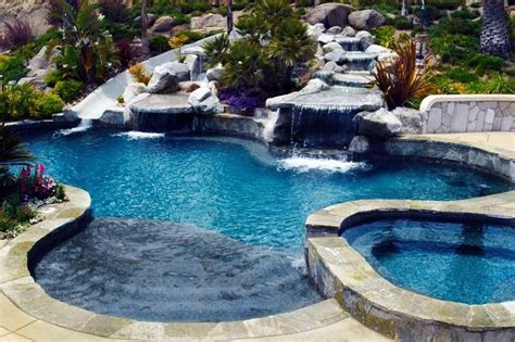 Pool Contractor Luxury Spas Pacific Sun Pool Waterfall Luxury