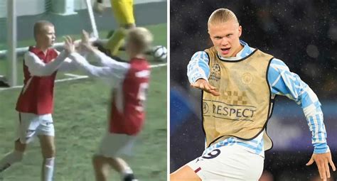 video erling haaland a los 13 años ya asombraba con su soberbio poderío goleador