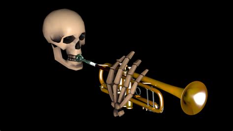 Skeleton Trumpet Meme