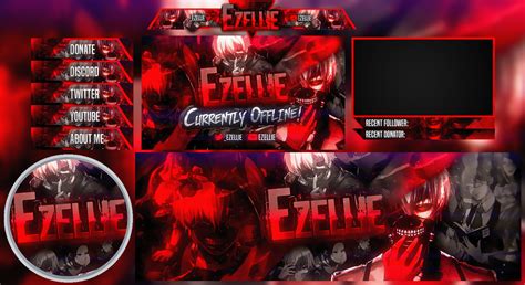 Ezellie Twitch Package Tokyo Ghoul Behance