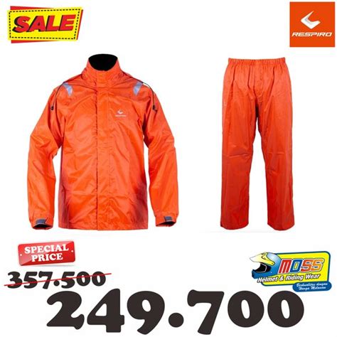Jual Jas Hujan Rain Coat Jaket Hujan Respiro Challenger R2.0 Orange di