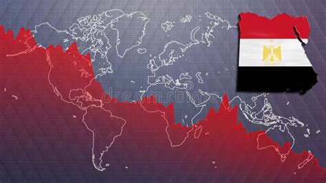 Economic Crisis Egypt Map And Flag Stock Illustration Illustration Of Investment Bankruptcy