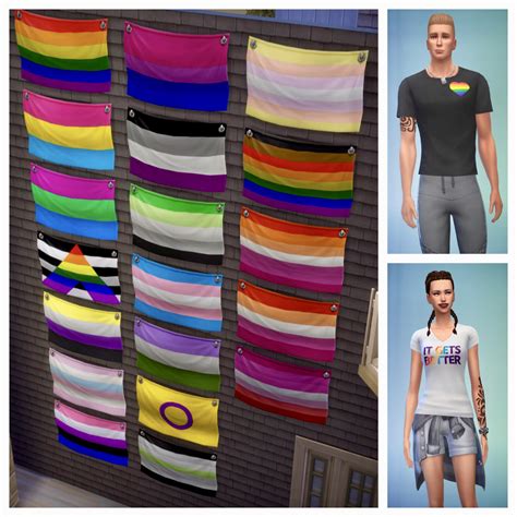 The Sims 4 Pride Flags By Valesprings Sims 4 Sims Sims 4 Mods Images