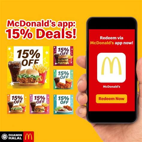 Use the mcdonald's app to see local menu prices, deals and to order your favorites. McDonald's App Discount 15% Deals (18 January 2019 - 27 ...
