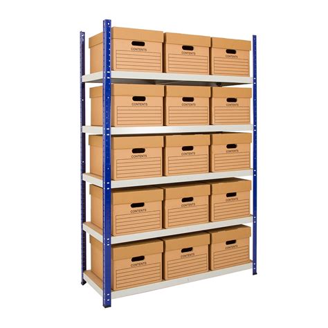 Boltless Archive Shelving With Archive Storage Boxes Parrs