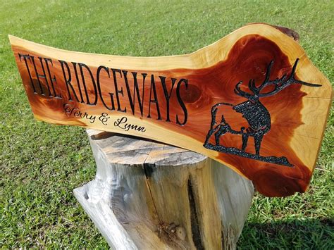 Hand Crafted Carved And Hand Painted Cedar Signs By Montgomery