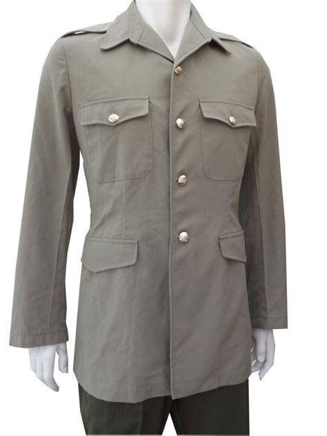 Army Surplus Tropical Dress Jacket Beige Lightweight Uniform Military 41 Ch 151