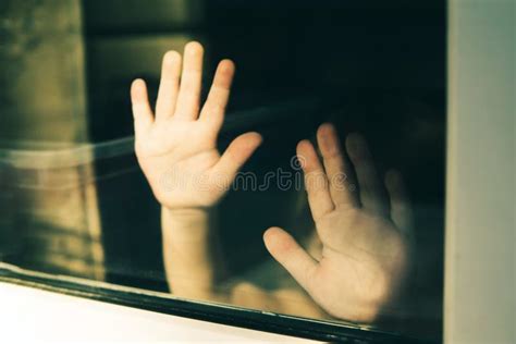 Child Behind The Glass Stock Photo Image Of Pink Baby 18941428