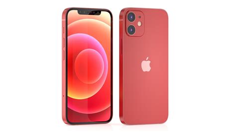 3d Model Apple Iphone 12 Mini Red Cgtrader