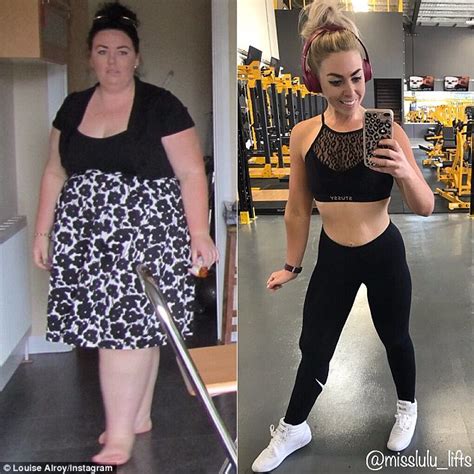 louise alroy who tipped scales at 132kg sheds half her body weight daily mail online