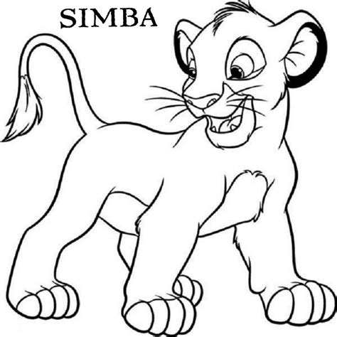 Get a free printable coloring pages for children : Simba The Lion King movie 2019 - BubaKids.com