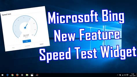 Microsoft Bing New Feature Speed Test Widget Youtube