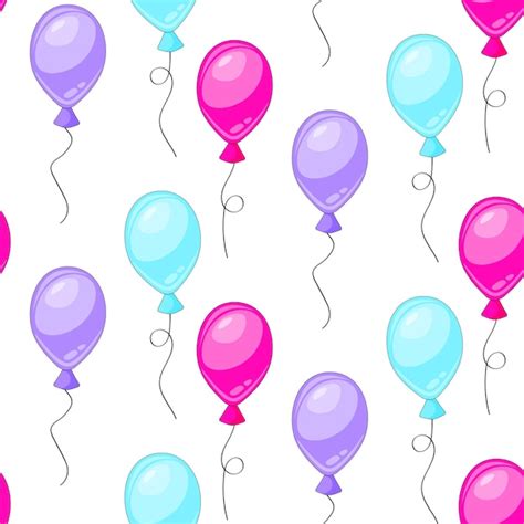 Premium Vector Seamless Pattern Of Multicolored Balloons