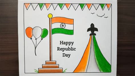 How To Draw Republic Day Drawing Easy Independence Day Painting