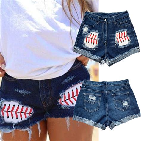 Woman Plus Size Flanging Curling Holes Jeans Shorts 2021 Summer Casual