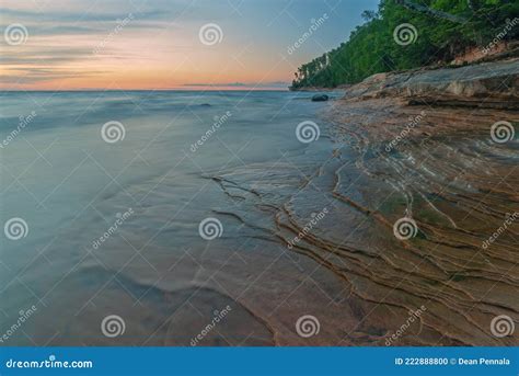 Miner S Beach At Twilight Lake Superior Stock Photo Image Of Great