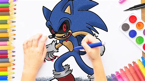 How To Draw Sonic Exe Realistic Sonic Exe Dibujar Com