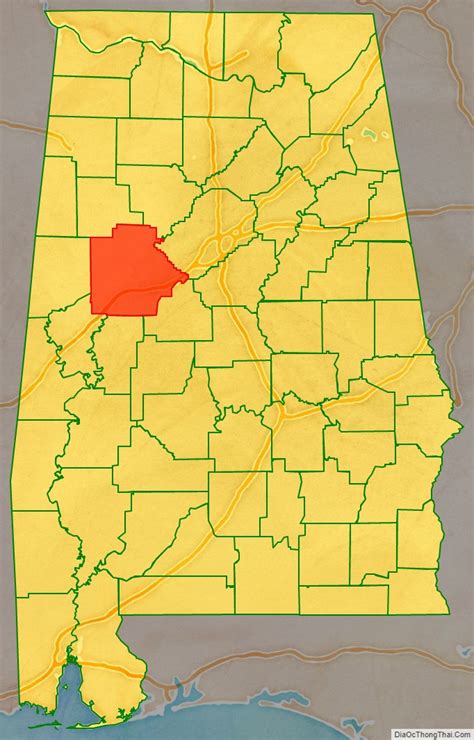 Map Of Tuscaloosa County Alabama Địa Ốc Thông Thái