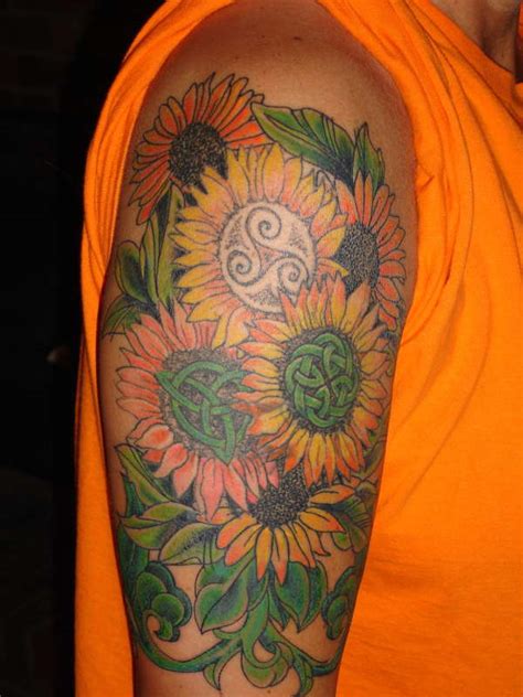 Celtic Sunflowers Tattoo