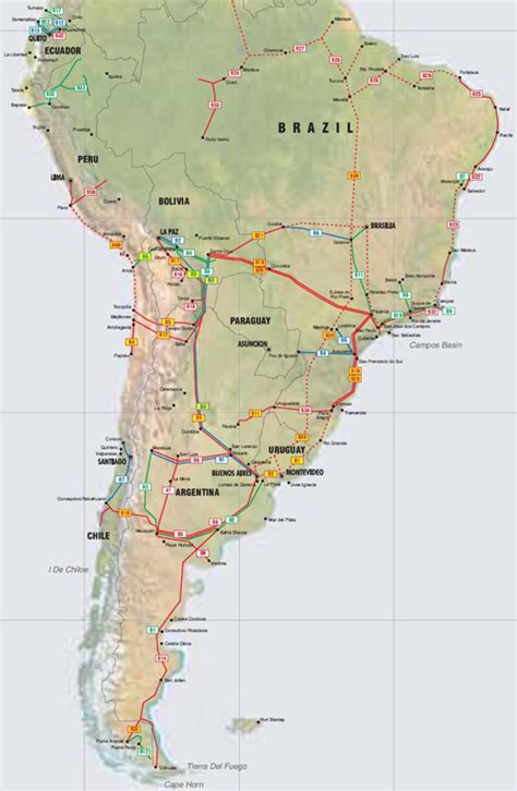 (google maps is wrong by the way, because it's nearly 250 years out of date! Argentina, Bolivia, Brazil, Chile, Ecuador, Peru and ...