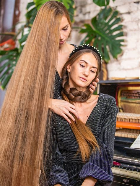 PHOTO SET - Extremely long hair by the piano photoshoo - RealRapunzels