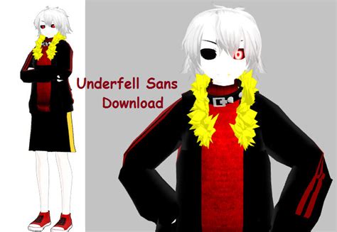 Mmd Model Dl Humanoid Underfell Sans By Maddeno On Deviantart