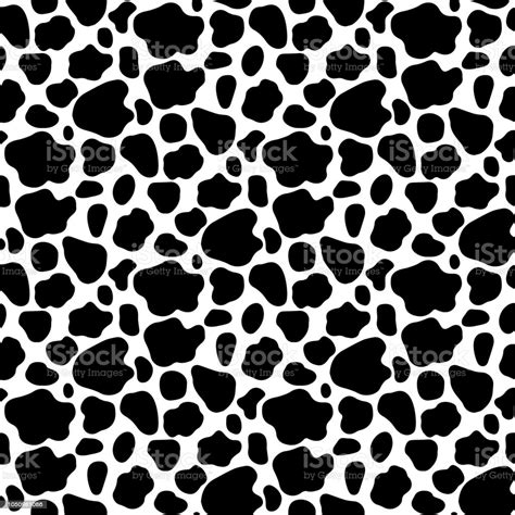 Seamless Cow Print Pattern And Background Vector Illustration Stock