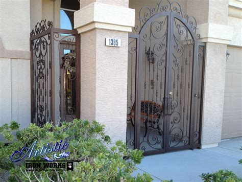 It is galvanized for corrosion resistance. Wrought Iron Entry Gate And Porch Enclosure Wrought Iron ...