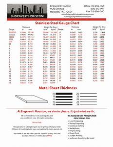 Engrave It Houston Stainless Steel Gauge Chart