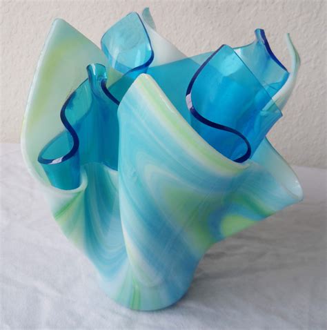 Fused Glass Art Vase From C And J Designs Fused Glass Art Fused Glass Candle Holder Glass Art