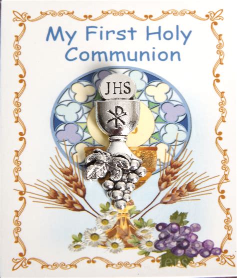Blessed Sacrament Lapel Pin First Communion Chalice And Grapes F