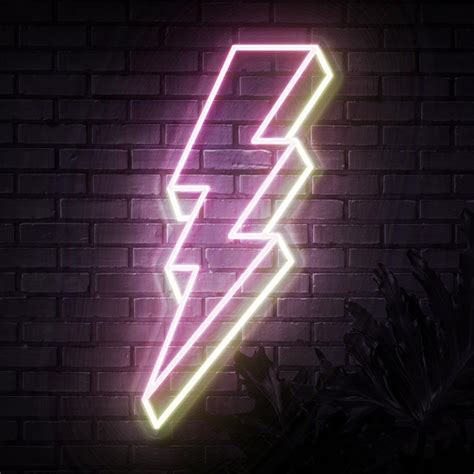 Lightning Bolt Neon Sign Sketch And Etch Au