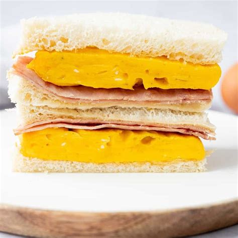 hong kong ham egg sandwich savoury velvety smooth scrambled egg with ham sandwiched between two