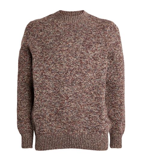 Mens Barbour Burgundy Wool Marled Sweater Harrods Countrycode
