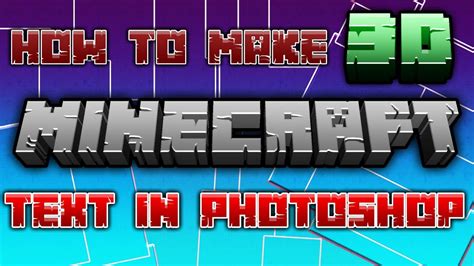How To Make 3d Minecraft Text In Photoshopeasy Tutorial Youtube