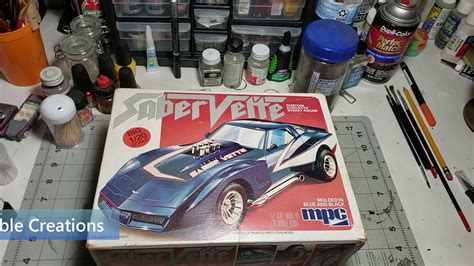 120 Scale Vintage Mpc Corvette Sabervette Model Kit Review Build