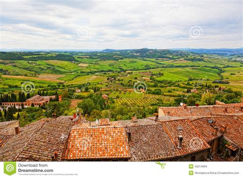 View Of Val Dorcia Valley Stock Photo Image 42214094