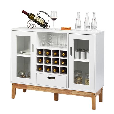 Great savings & free delivery / collection on many items. Costway Wood Wine Storage Cabinet w/ Wine Rack & Drawer ...