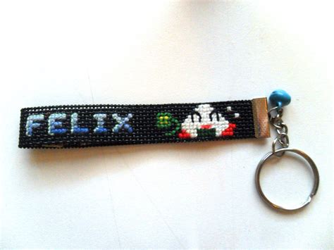 DIY Cross Stitch Personalized Keychain Ting And Things