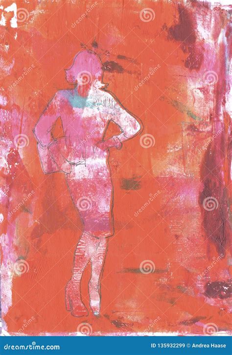 Fashion Lady Abstract Painting Stock Image Image Of Backdrop Color