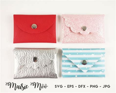 Card And Coin Purse Svg Card Wallet Template Folded Clutch Etsy New
