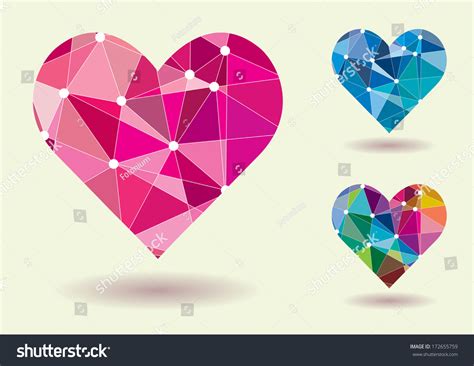 Abstract Heart Shape Colorful Vector Illustration Stock